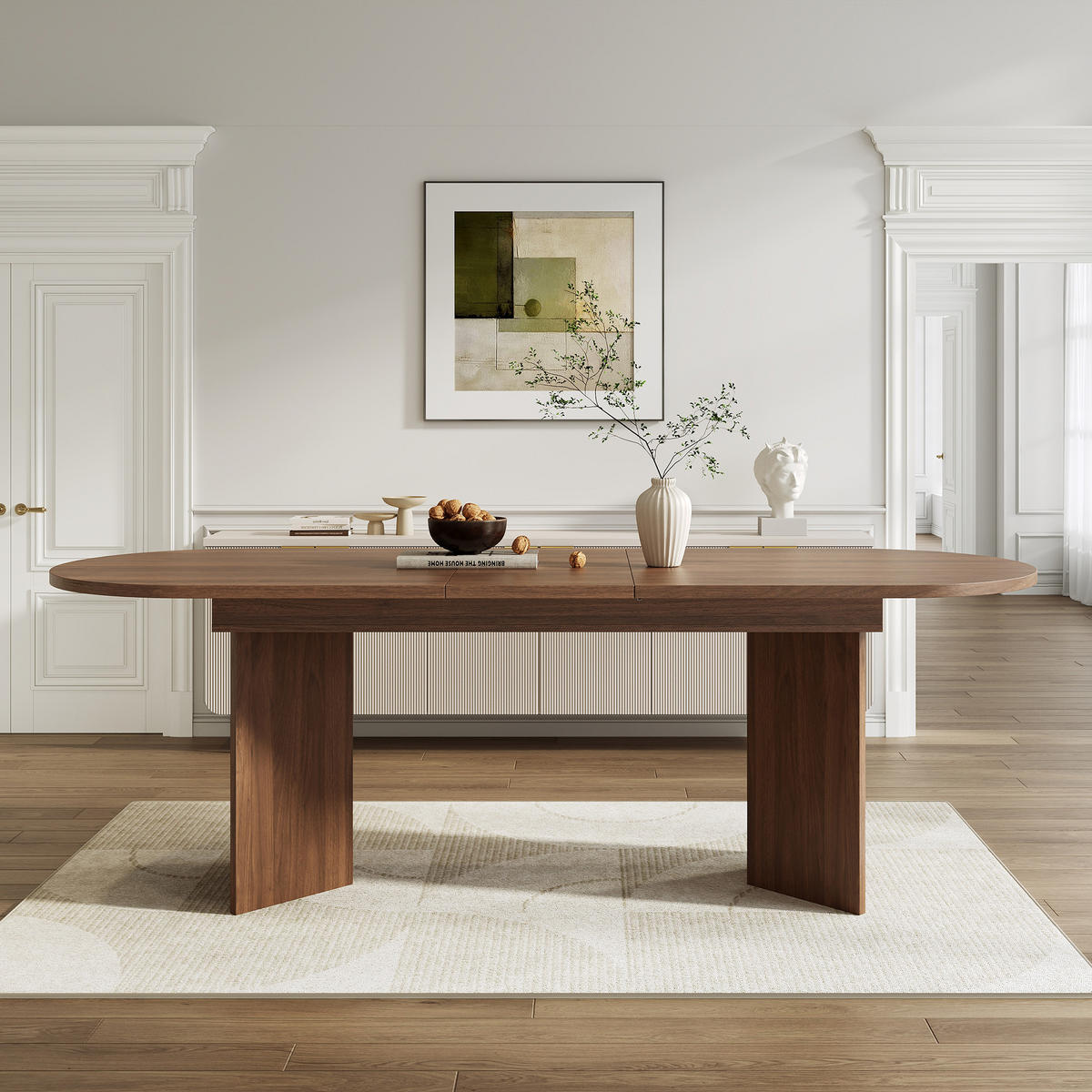 AUSZIEHTISCH Nussbaumoptik 140-180/90/75 cm - Walnussfarben, Holz (90/180/75cm) - PANGIVO