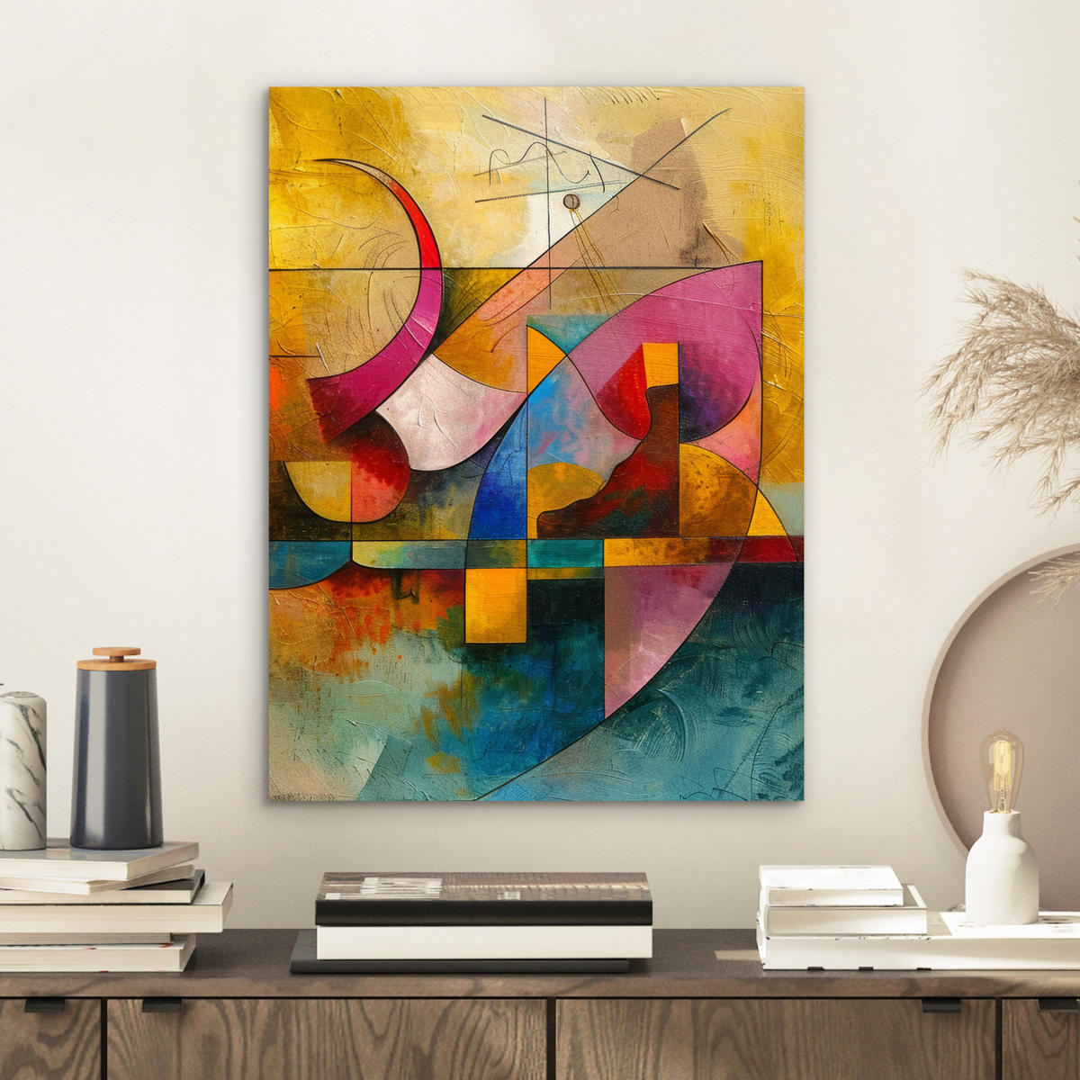 KOVOVÝ OBRAZ Umenie - abstraktné - moderné 30x40 cm - žltá, kov (30/40cm) - MuchoWow