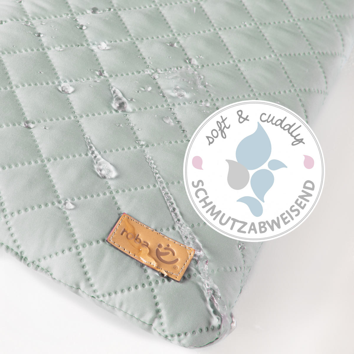 HOCHSTUHL-SITZVERKLEINERER 2-teilig roba Style Frosty green - Grün, Textil (40/25/2cm) - Roba