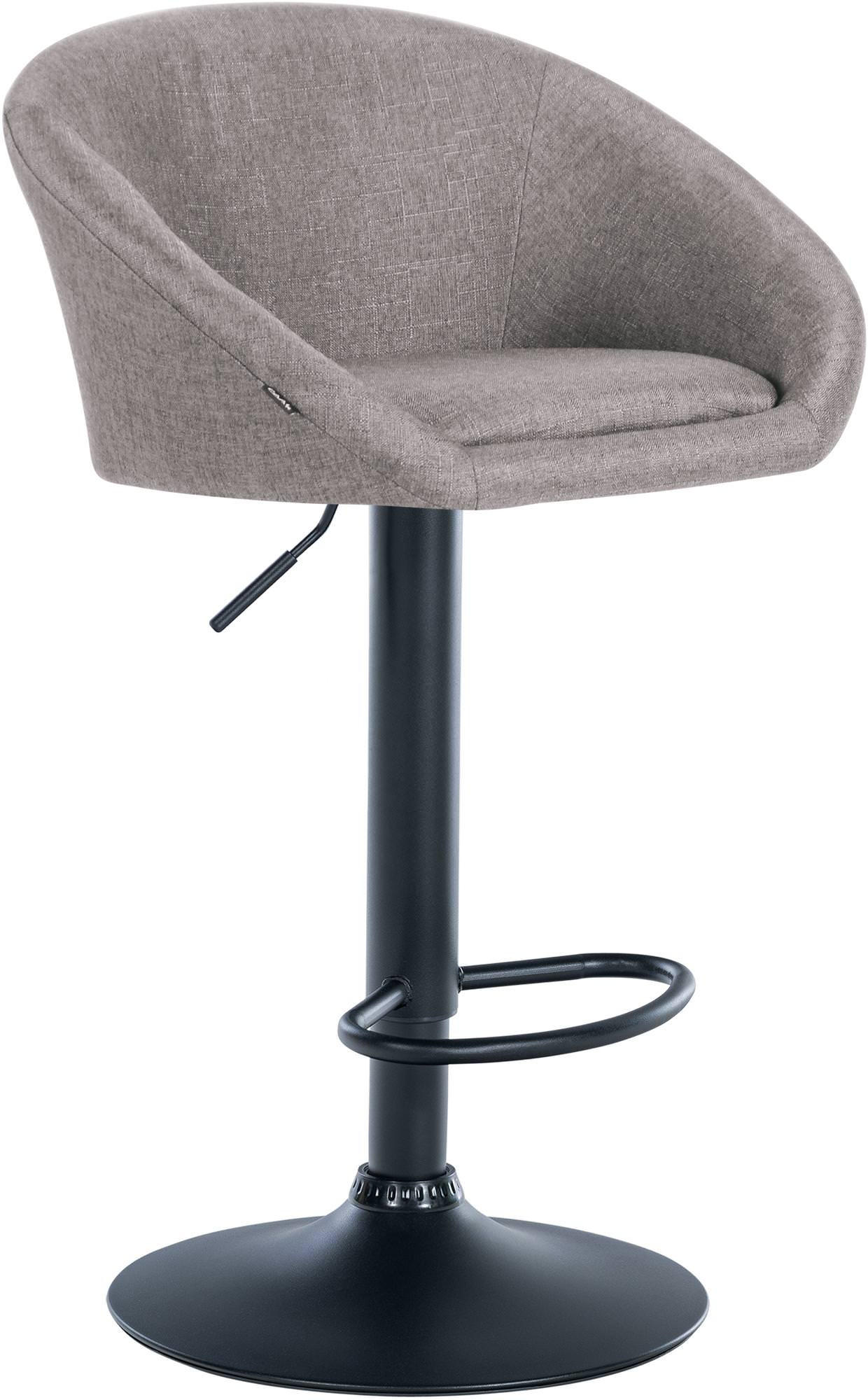 BARHOCKER Stoff hellgrau - Hellgrau, Textil (55/86/51cm) - CLP