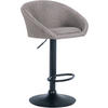 BARHOCKER Stoff hellgrau - Hellgrau, Textil (55/86/51cm) - CLP