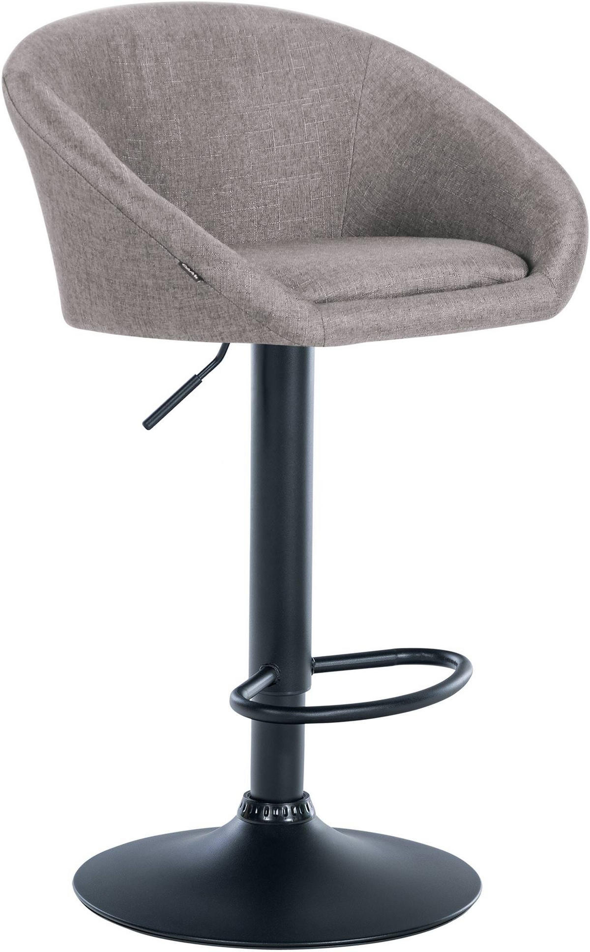 BARHOCKER Stoff hellgrau - Hellgrau, Textil (55/86/51cm) - CLP