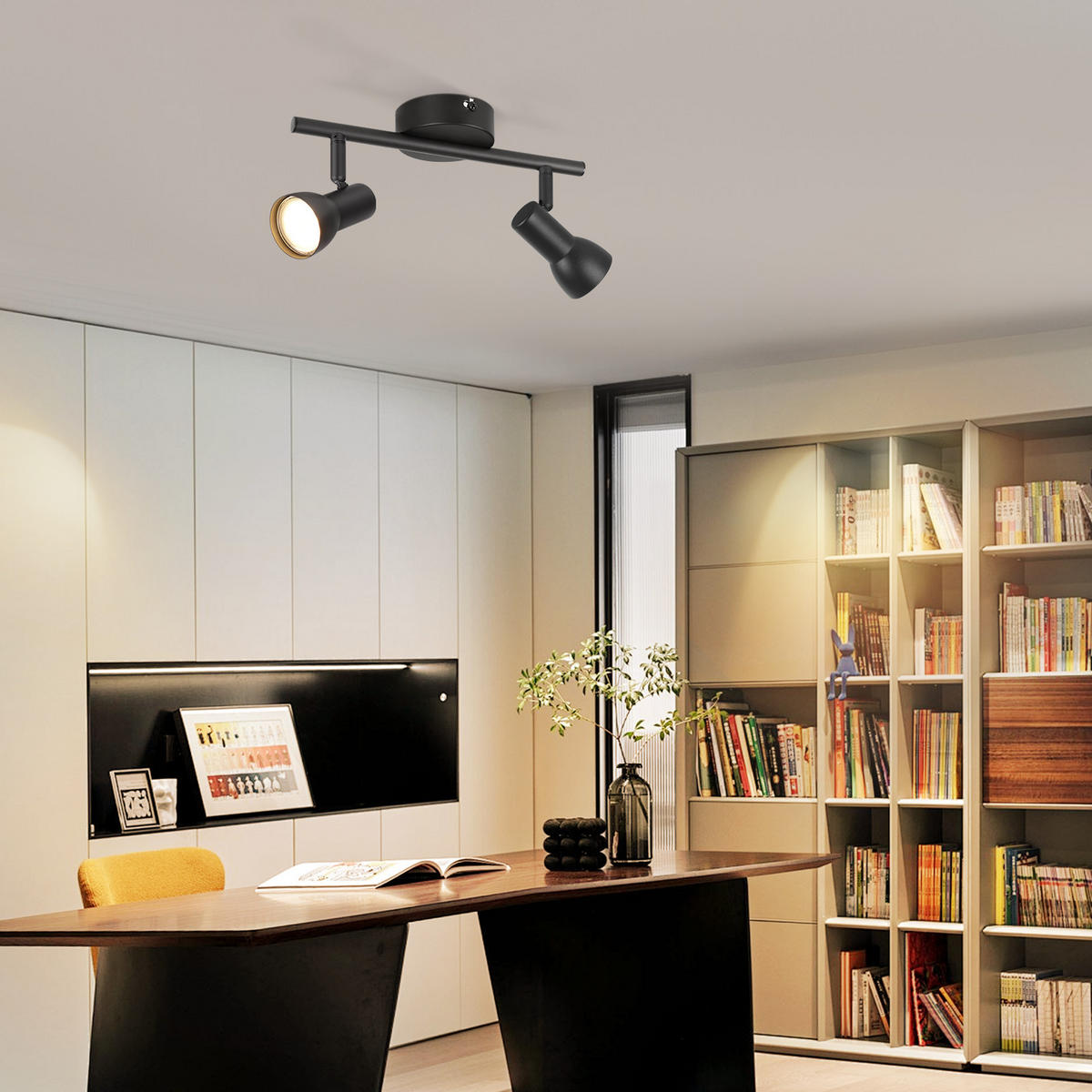 STRAHLER 2 Flammig-GU10 8*15.5*25.5 - Schwarz, Metall (25.5/8/15.5cm) - ZMH