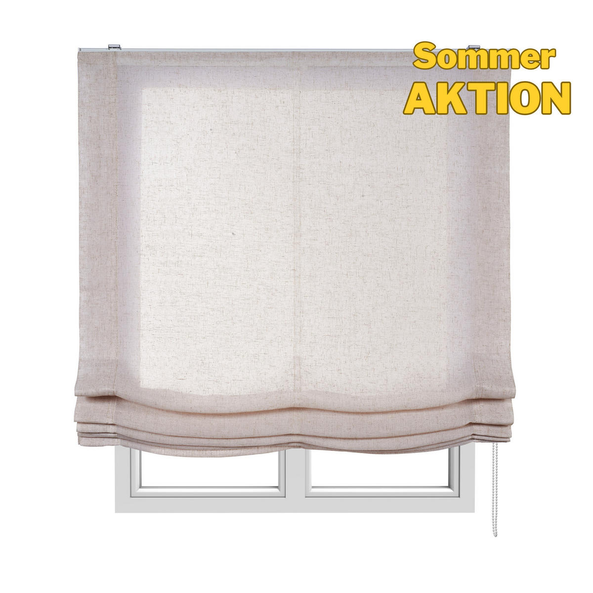 RAFFROLLOS Ekrü, 135 cm x 175 cm - Beige, Kunststoff (135/175cm) - STORESDECO
