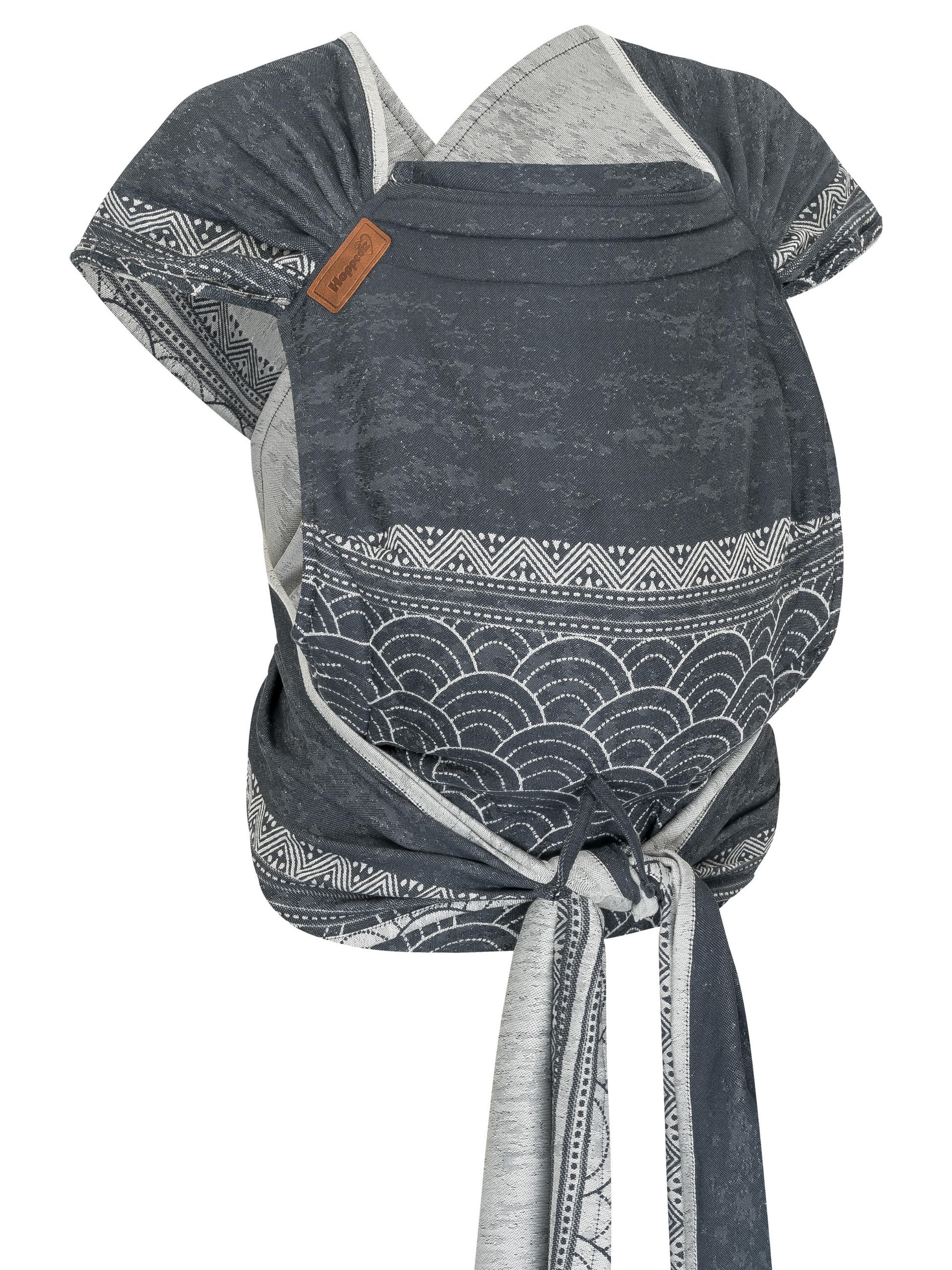 BABYTRAGE Hop-Tye Advanced - Blaugrau/Graphitfarben, Textil (26.5/7.2/38.5cm) - Hoppediz