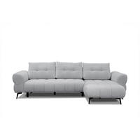 ECKSOFA SALVINI 4-Sitzer, hellgrau - Hellgrau/Schwarz, Holzwerkstoff/Textil (292/158cm) - Courtois Laville
