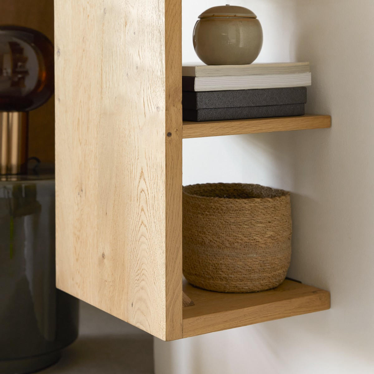 BÜCHERREGAL Easy Natur aus Eiche - Naturfarben, Holz (35/137/30cm) - Tikamoon