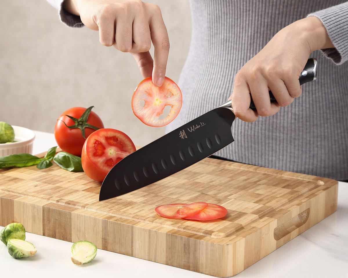 MESSER-SET 6-TEILIG 12,5–21 cm - Schwarz, Holz/Metall (1/1/1cm) - Wakoli