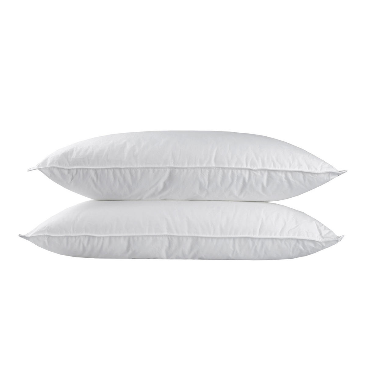 KOPFKISSEN 2er-Set Super-Mikrofaser 48/74 cm - Weiß, Textil (48/74cm) - Homescapes