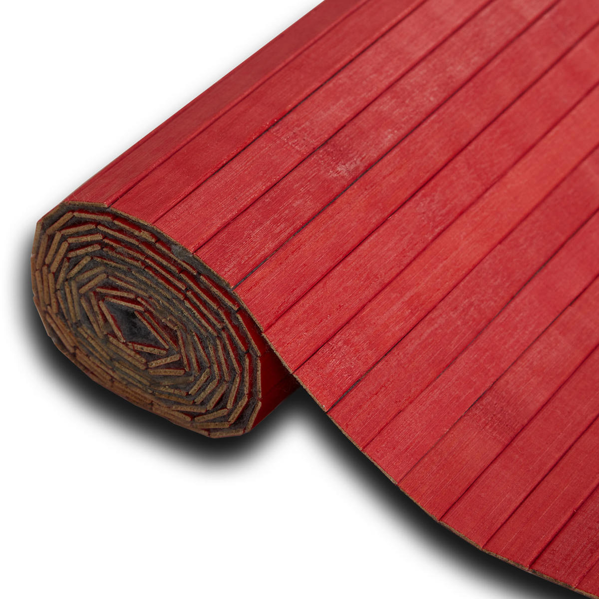 PARAVENT 250/200 cm Rot Raumteiler Bambus - Rot, Naturmaterialien (250/200/1cm) - Homestyle4u