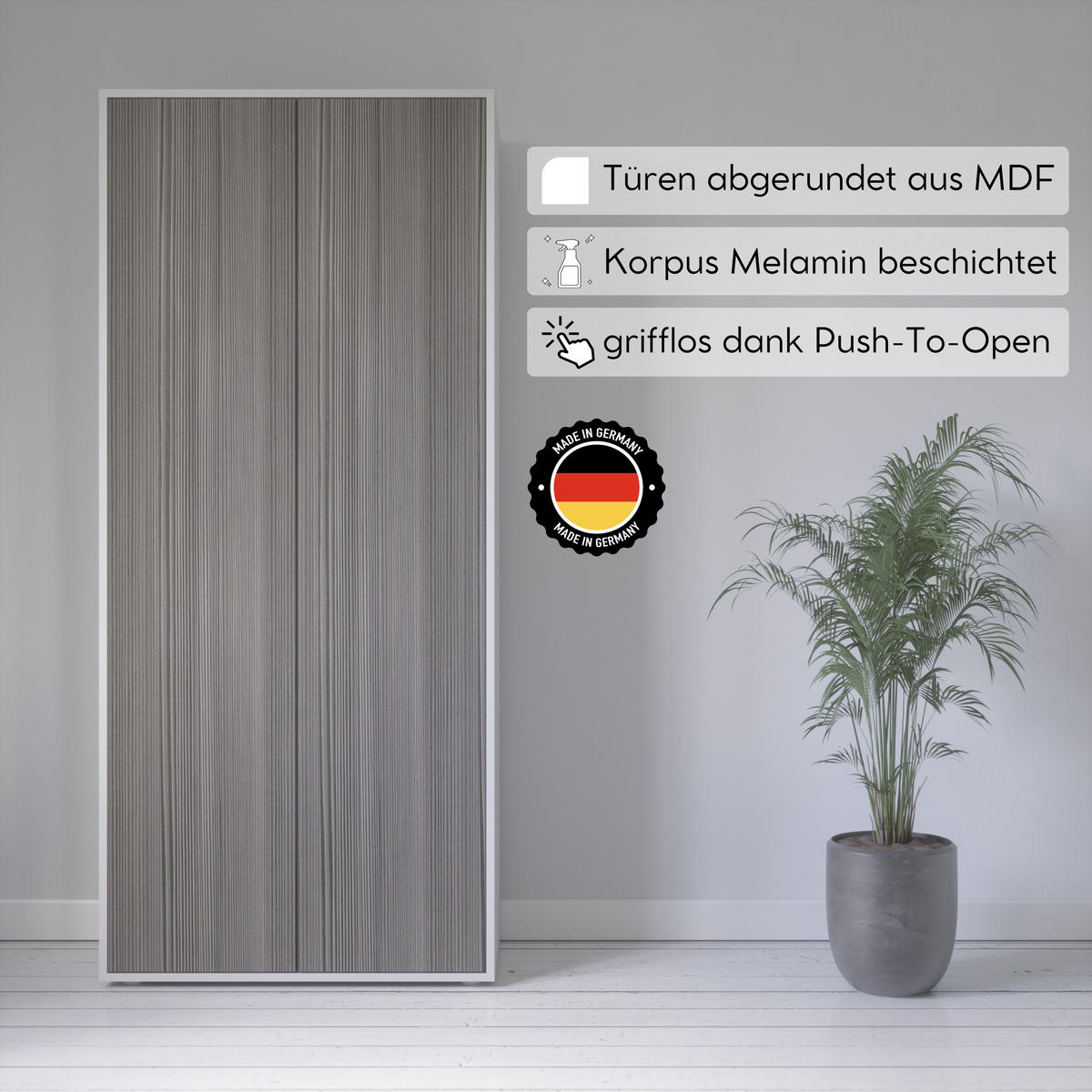 AKTENSCHRANK Amira T00 Avola Anthrazit 180/80/40 cm - Anthrazit, Holzwerkstoff (80/180/40cm) - SIMPLYFURN