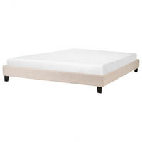 POLSTERBETT mit Lattenrost 180x200 cm Beige Roanne - Beige, Textil (180/200cm) - Beliani