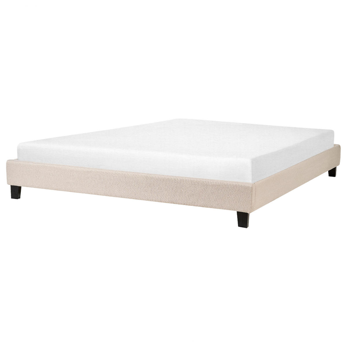 POLSTERBETT mit Lattenrost 180x200 cm Beige Roanne - Beige, Textil (180/200cm) - Beliani