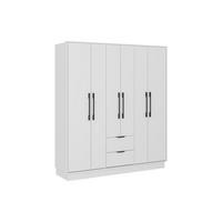 KLEIDERSCHRANK - 162 cm x 46.5 cm - holz - weiß Feova - Weiß, Holz (162/182/46.5cm) - Vente-Unique