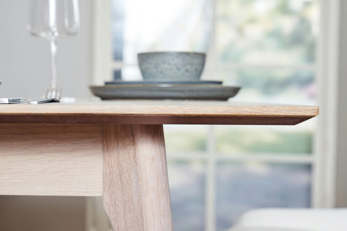 ESSTISCH 105/220/75 Eiche massiv rechteckig - Eichefarben, Holz (105/220/75cm) - Furnhouse