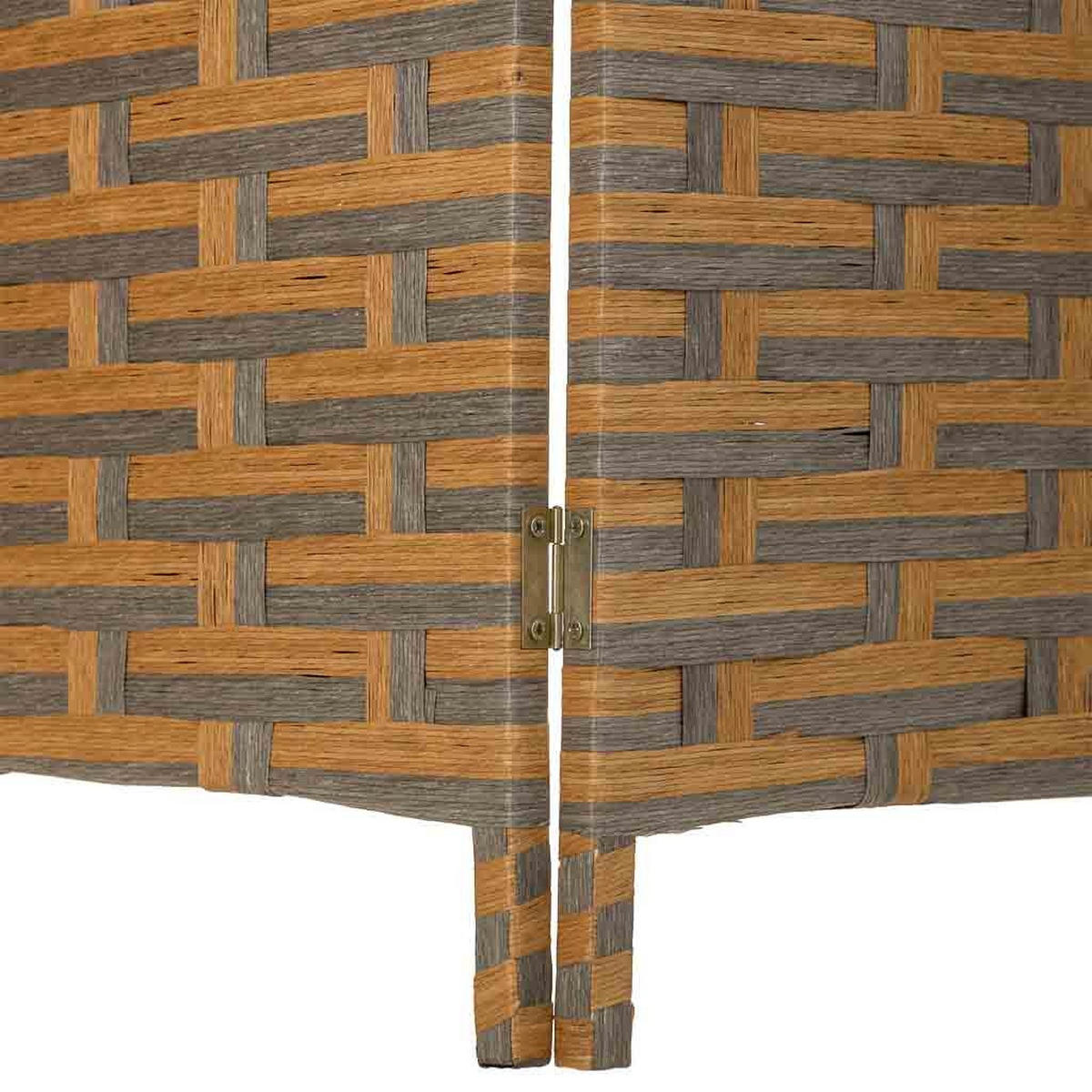 PARAVENT aus geflochtenem Papier mit 4 PANEELE, 3x180cm - Braun, Papier (200/180/3cm) - Wanderlust