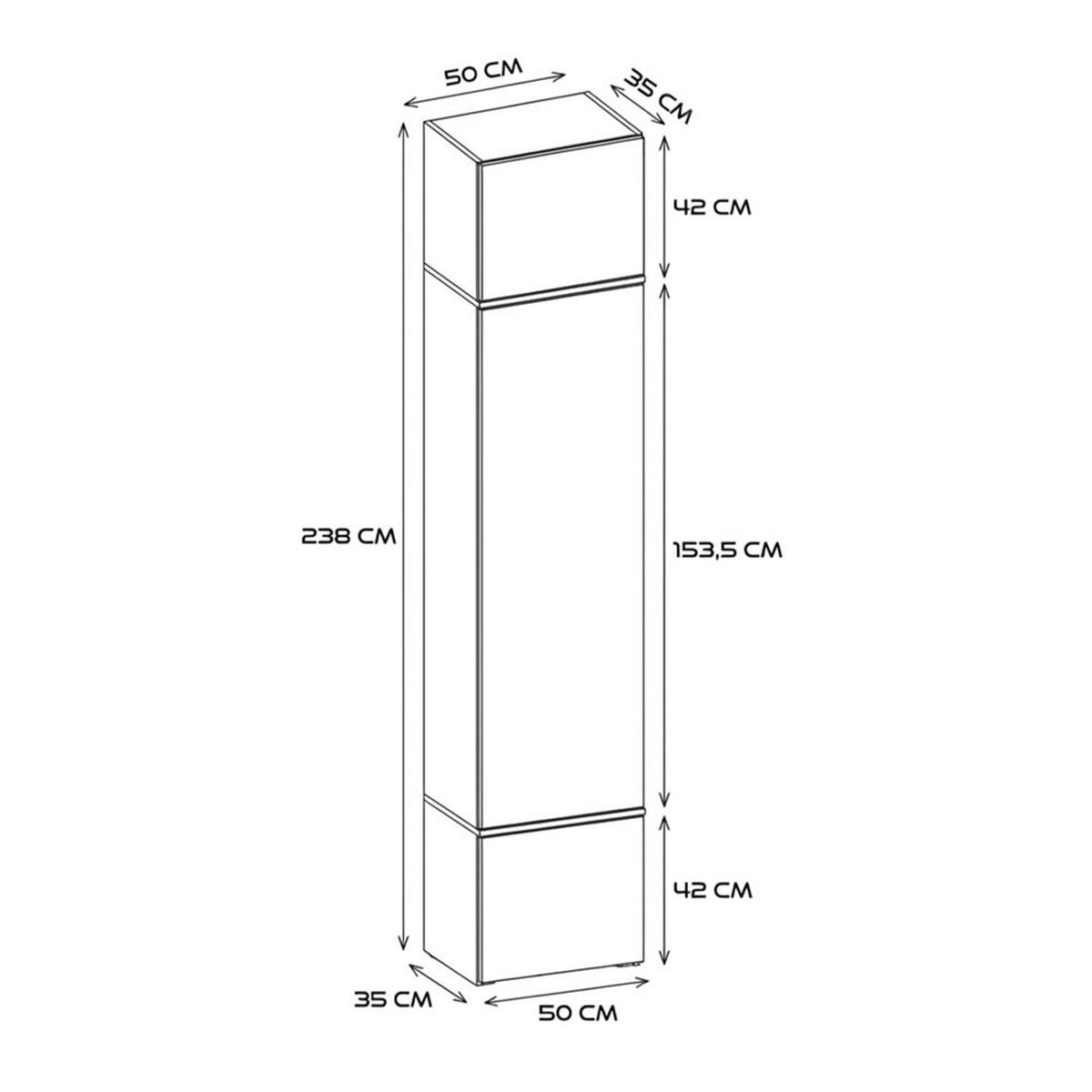 DULAP DE HOL - Dulap pentru hol cu spațiu pentru depozitare, stejar Sonoma 50/238/35 - stejar Sonoma, compozit lemnos (50/238/35cm) - RAUMHIRSCH FURNITURE