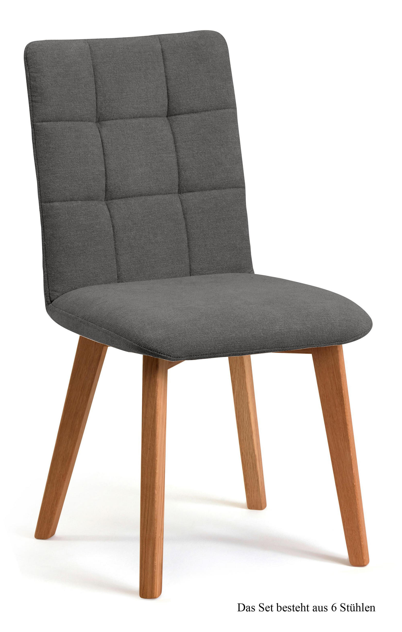 ESSZIMMERSTUHL (6er-Set) Dareen 47x91x60 Eiche geölt/Grau - Eichefarben/Grau, Kunststoff (60/91/47cm) - 58aufmkessel