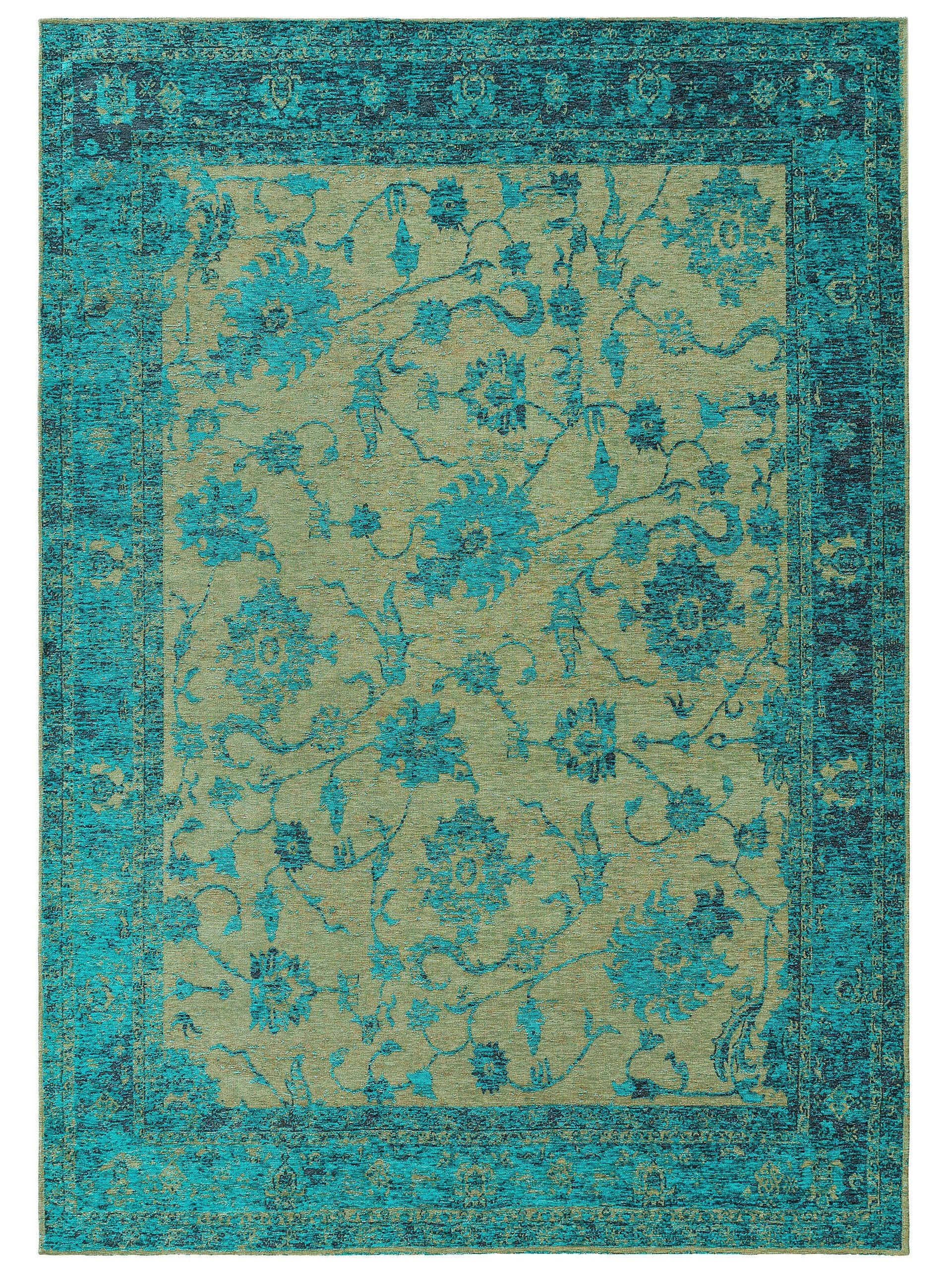 FLACHGEWEBETEPPICH Frencie Türkis 300x400 cm - Türkis, Textil (300/400cm) - benuta Nest