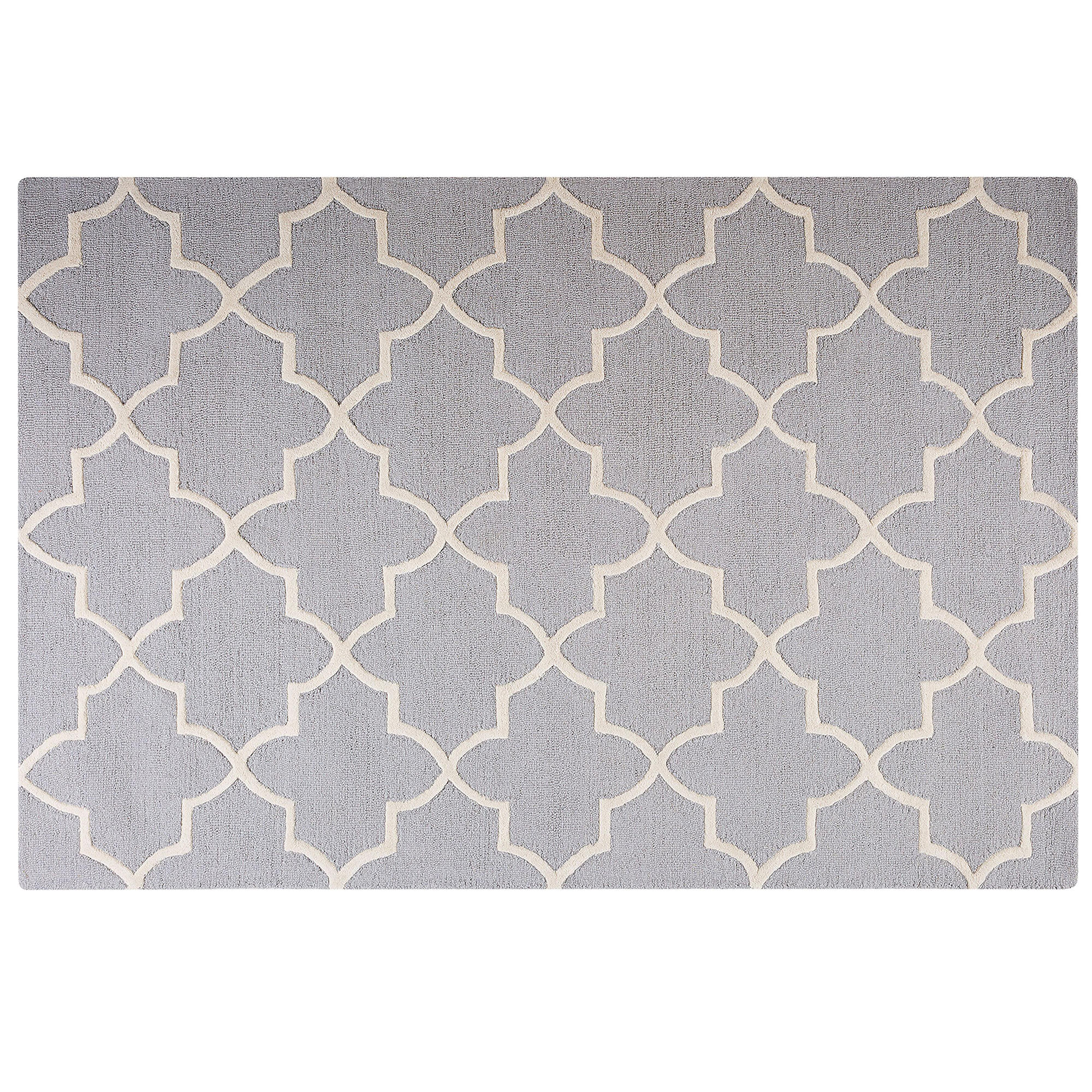 KURZFLOR-TEPPICH Silvan 230/160 cm - Grau, Textil (160/230cm) - Beliani