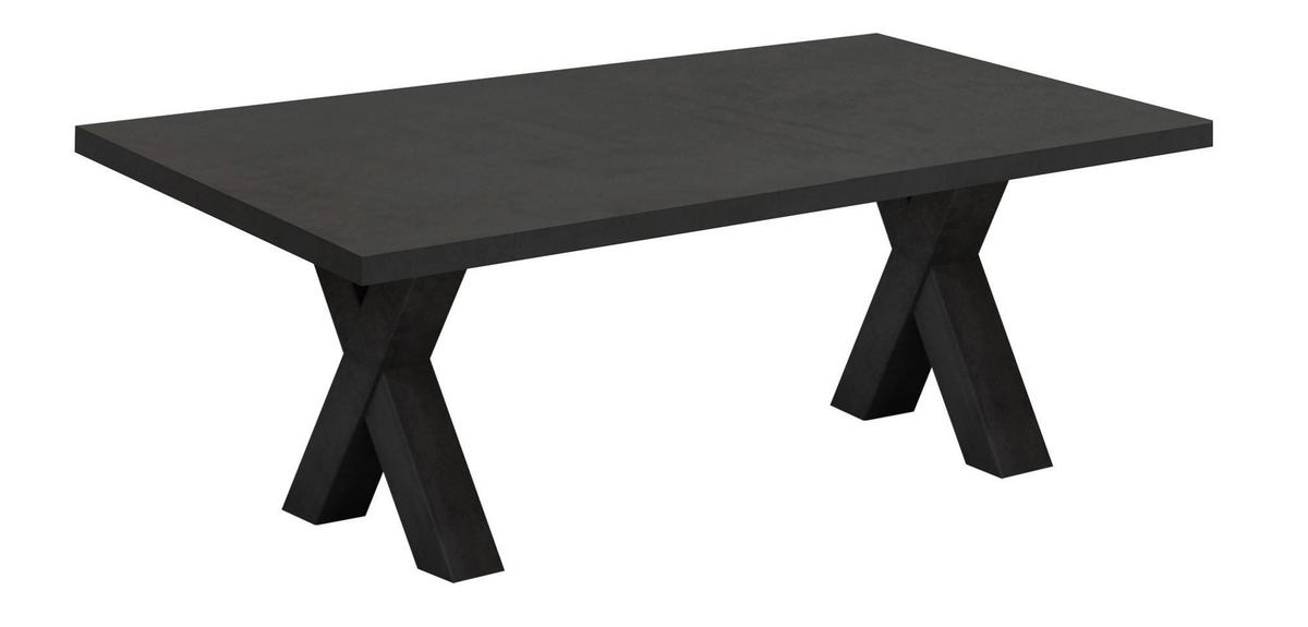 COUCHTISCH Etti 6 120 x 70 x 47 Wohnzimmertisch Schwarzstahl - Schwarz, Holz (120/70/47cm) - 58aufmkessel