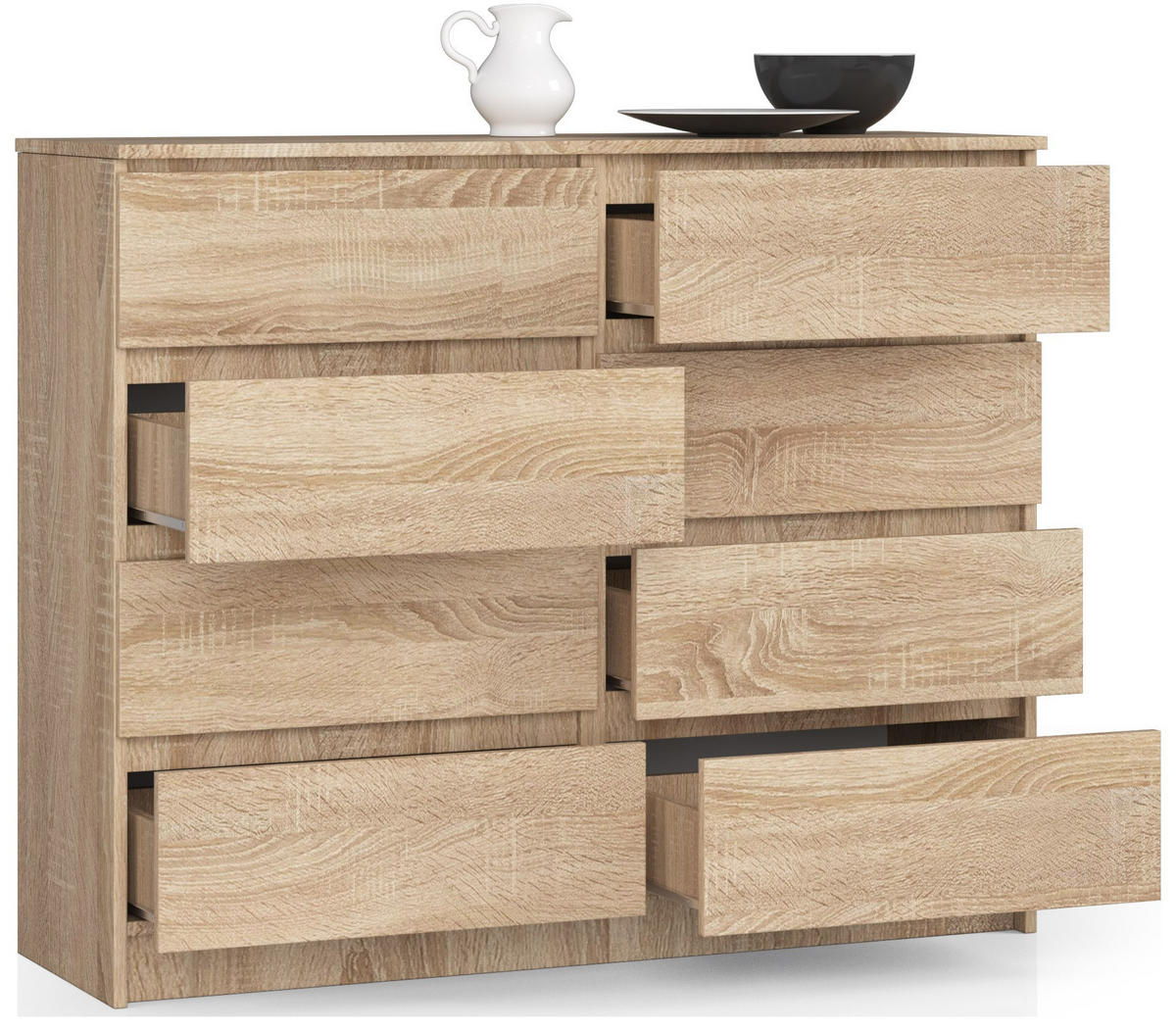 KOMMODE Sonoma Eiche 120x40x99 cm - Sonoma Eiche, Holzwerkstoff (120/99/40cm) - Akord