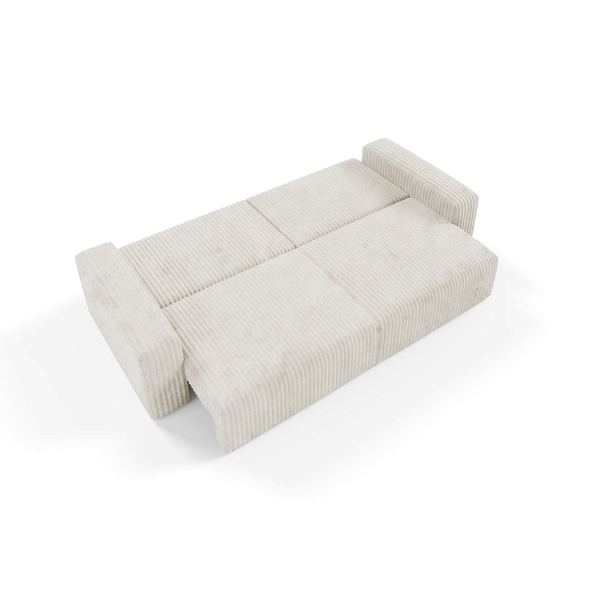 SOFA Angela 3 Sitzplätze Gebrochenes Weiß - Weiß, Holz (252/86/105cm) - Petits-meubles