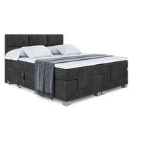 BOXSPRINGBETT elektrisch verstellbar mit 2 Matratzen H4/Taschenfederung PROT EL 180 x 200 Schwarz - Schwarz, Holzwerkstoff (187/200cm) - ALTDECOR