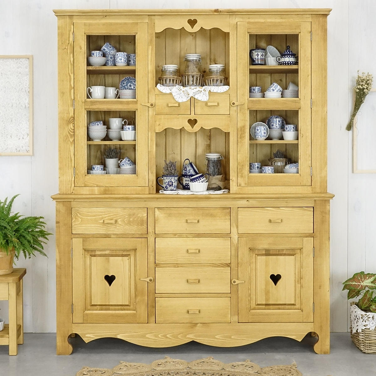 BUFFET aus Massivholz MEXICANA - Honig, Holz (150/197/45cm) - Seart