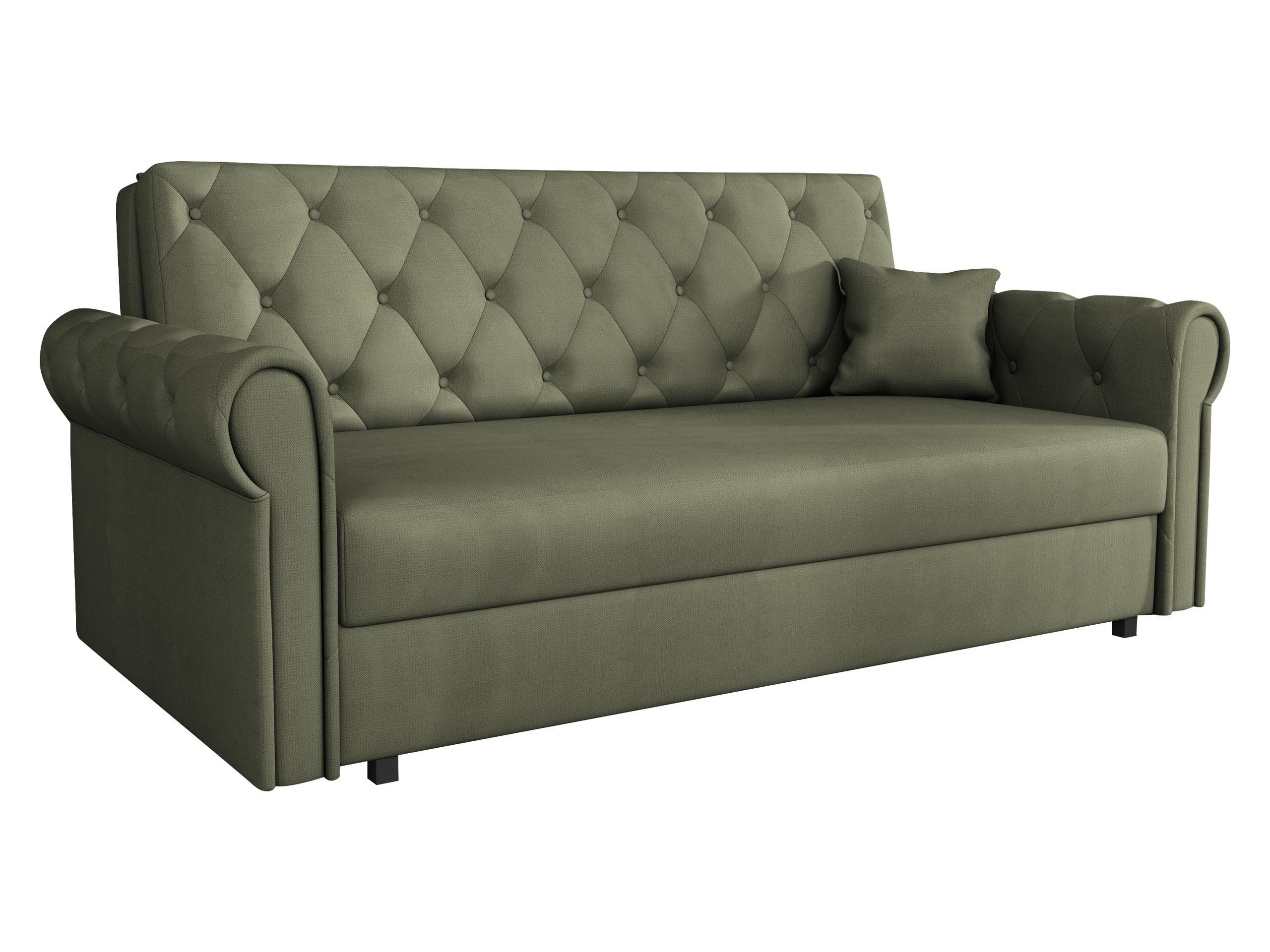 SCHLAFSOFA Viva Roma IV - Dunkelgrün/Schwarz, Holz/Textil (188/85/98cm) - MIRJAN24