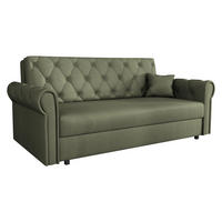 SCHLAFSOFA Viva Roma IV - Dunkelgrün/Schwarz, Holz/Textil (188/85/98cm) - MIRJAN24
