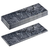 BUFFETPLATTEN aus Marmor, 5 Stück - 38 x 13cm - Multicolor, Stein (13/1.3/38cm) - Kesper