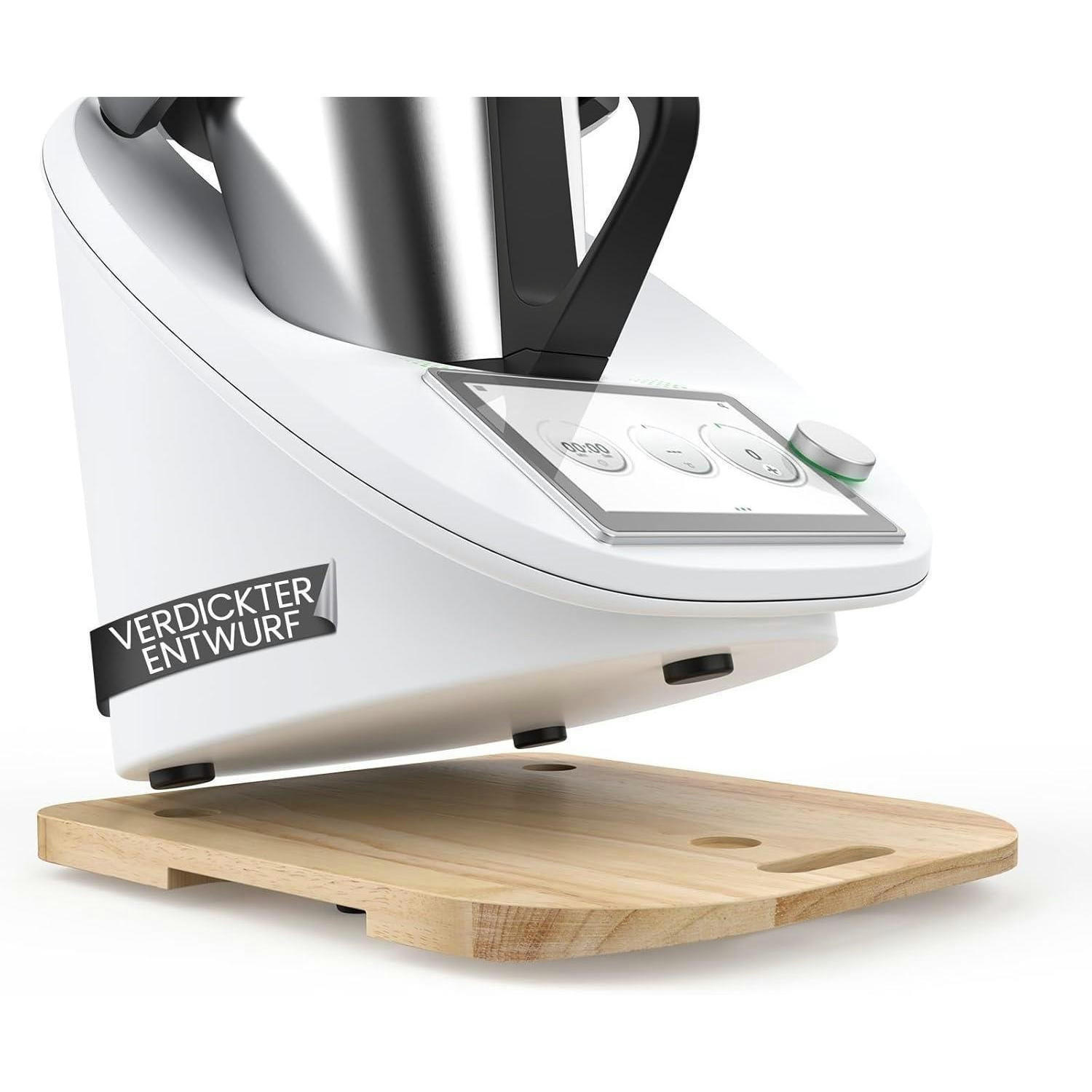 GLEITBRETT für Thermomix TM6 TM5 Holz 2 cm dick - Braun, Holz (31/2/35cm)
