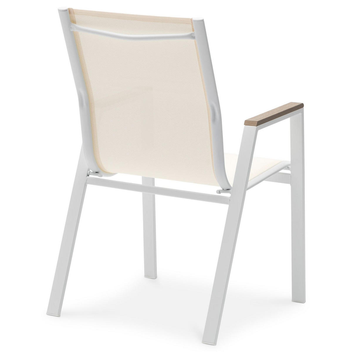 GARTENSTÜHLE MONDELLO 6er-Set beige, weiß - Beige, Metall (47/90/42cm) - IDIMEX