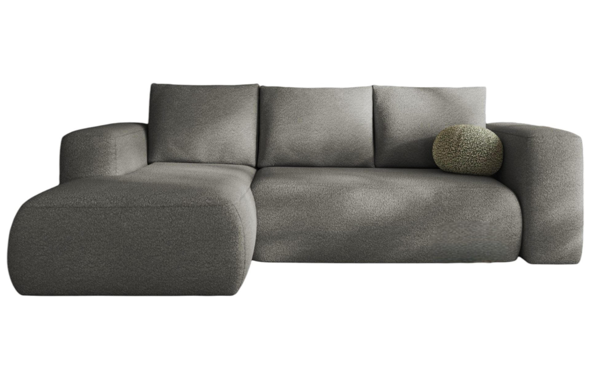 ECKSOFA LAMBI, Grau - Lambi 12 - Greige, Textil (114/266cm) - Moderno Meble