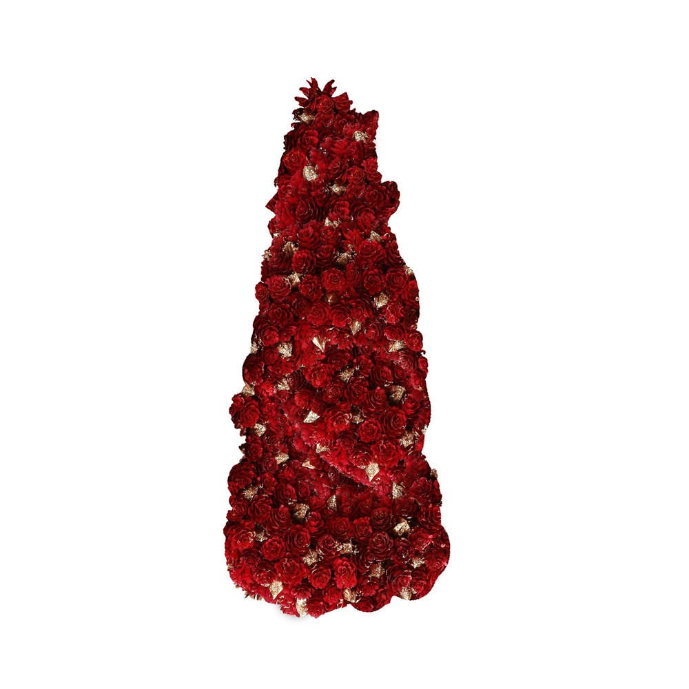 WEIHNACHTSDEKORATION Rot 17/17/40 cm H219600003 - Rot, Kunststoff (17/40/17cm) - Rituali Domestici 