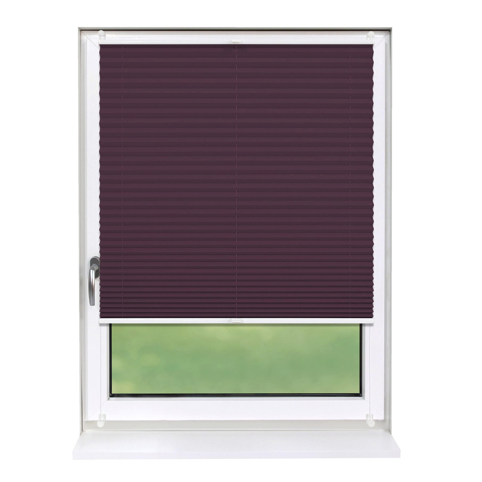 PLISSEE Basic ohne Bohren - Violett, Textil (95/150cm) - Deco-Raum