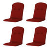 GARTENSTUHLKISSEN Rippe 96/45 cm 4-teilig - Rot, Textil (45/5/96cm) - Madison
