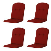 GARTENSTUHLKISSEN Rippe 96/45 cm 4-teilig - Rot, Textil (45/5/96cm) - Madison