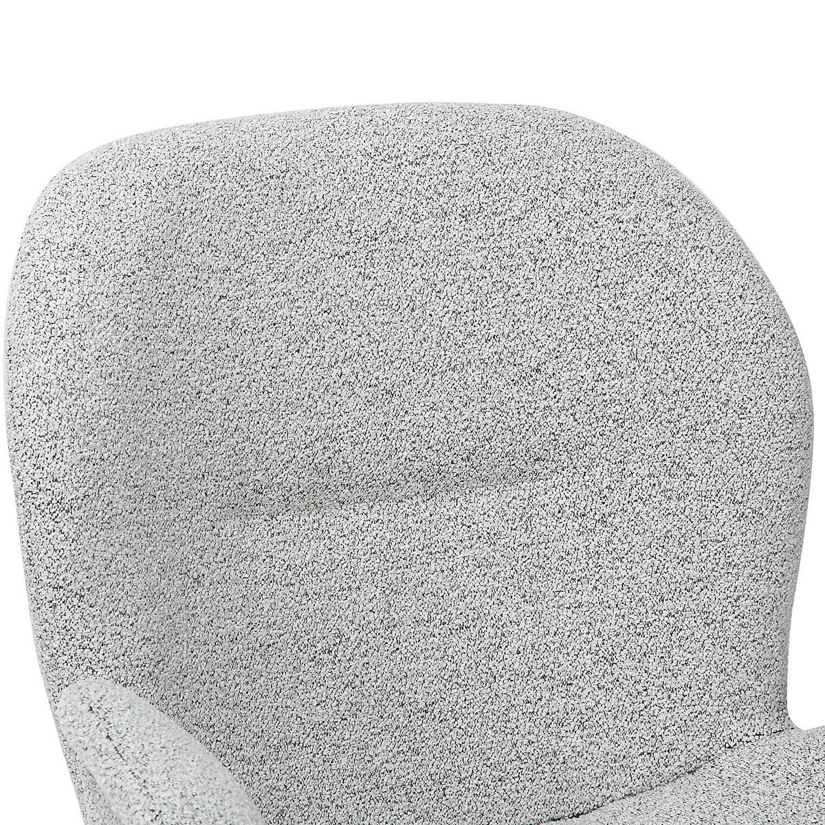 ARMLEHNENSTUHL - 2er-Set - Chenille / Eisen - Grau, Textil/Metall (63/85/61cm) - home24