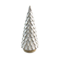 CHRISTBAUMFIGUR Santa Lila Beige 8/8/19.6 cm Keramik - Beige, Keramik (8/19.6/8cm) - Mondex
