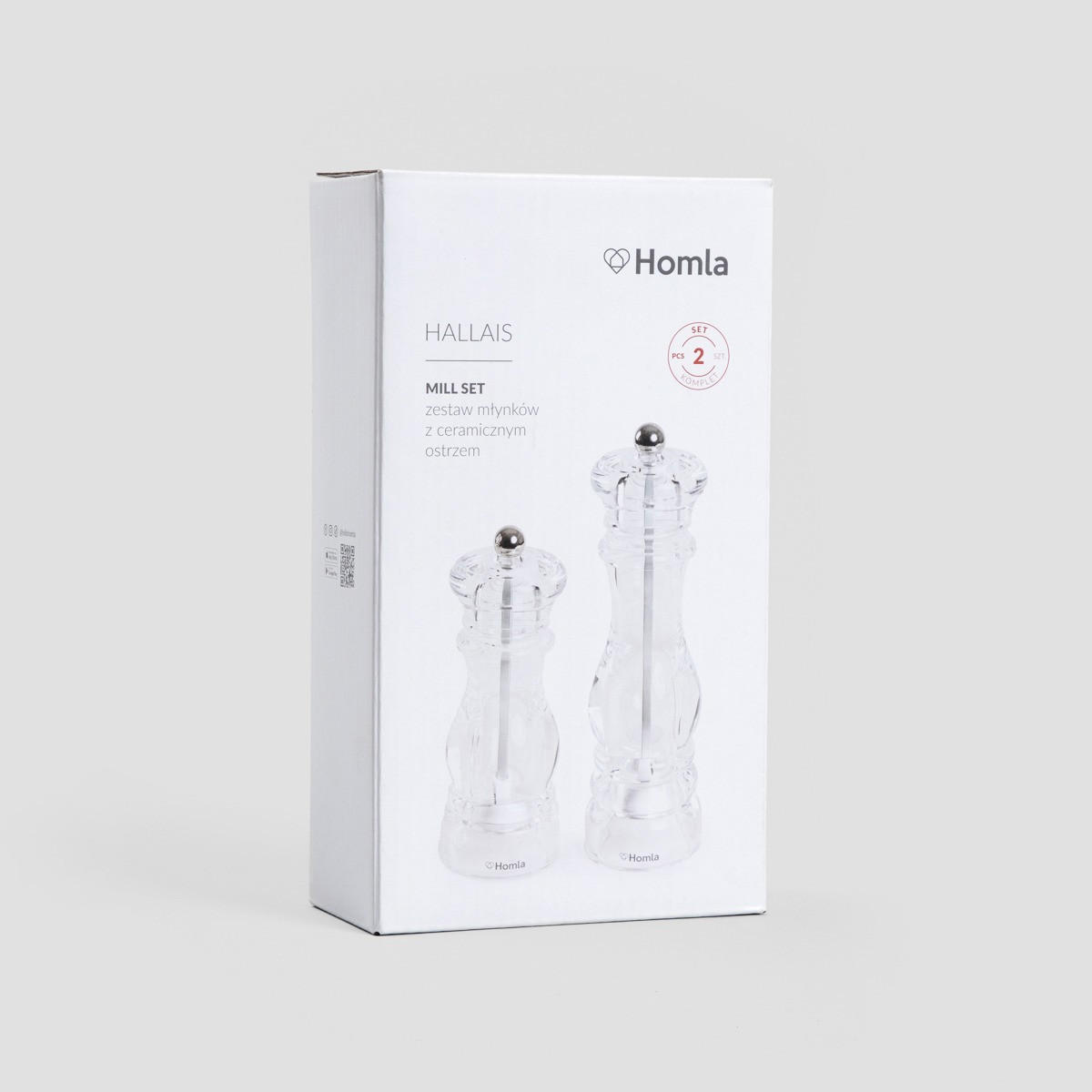 GEWÜRZMÜHLE Hallais 20 cm und 16 cm 2er-Set - Transparent, Kunststoff (8/20/8cm) - Homla