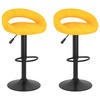 BARHOCKER Kalsii höhenverstellbar 2er-Set Senfgelb Samt - Gelb, Textil (45/97/43cm) - DELUKE