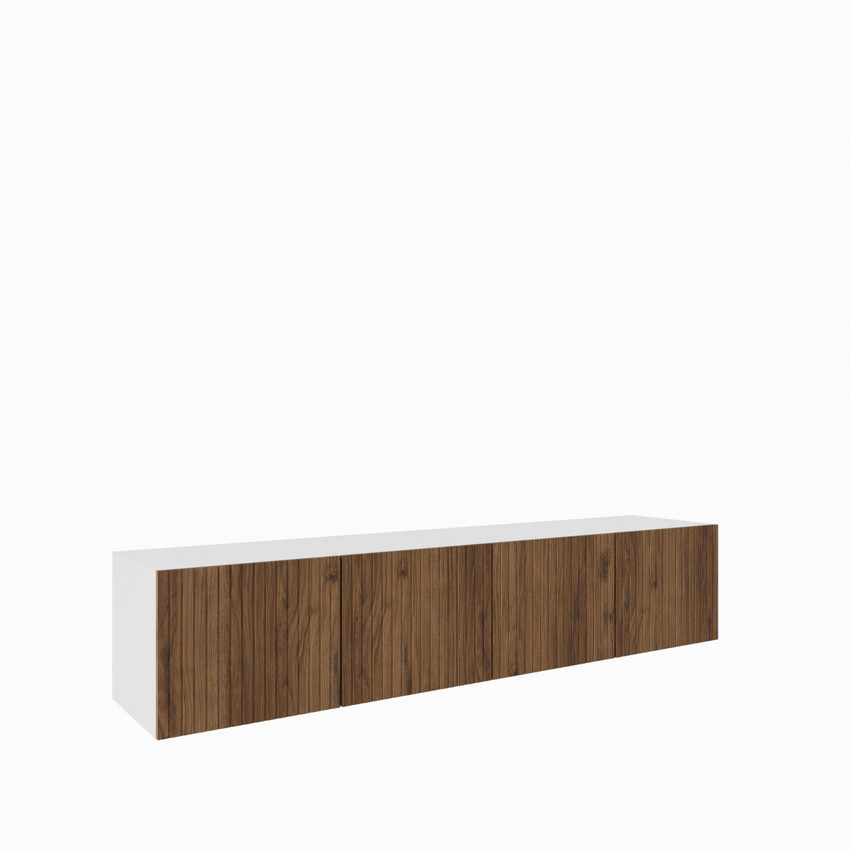 LOWBOARD LIVO 200/41/40 cm, Hängender TV-Schrank Weiß / Eichefarben - Eichefarben/Braun, Holzwerkstoff (200/41/40cm) - MASSENO