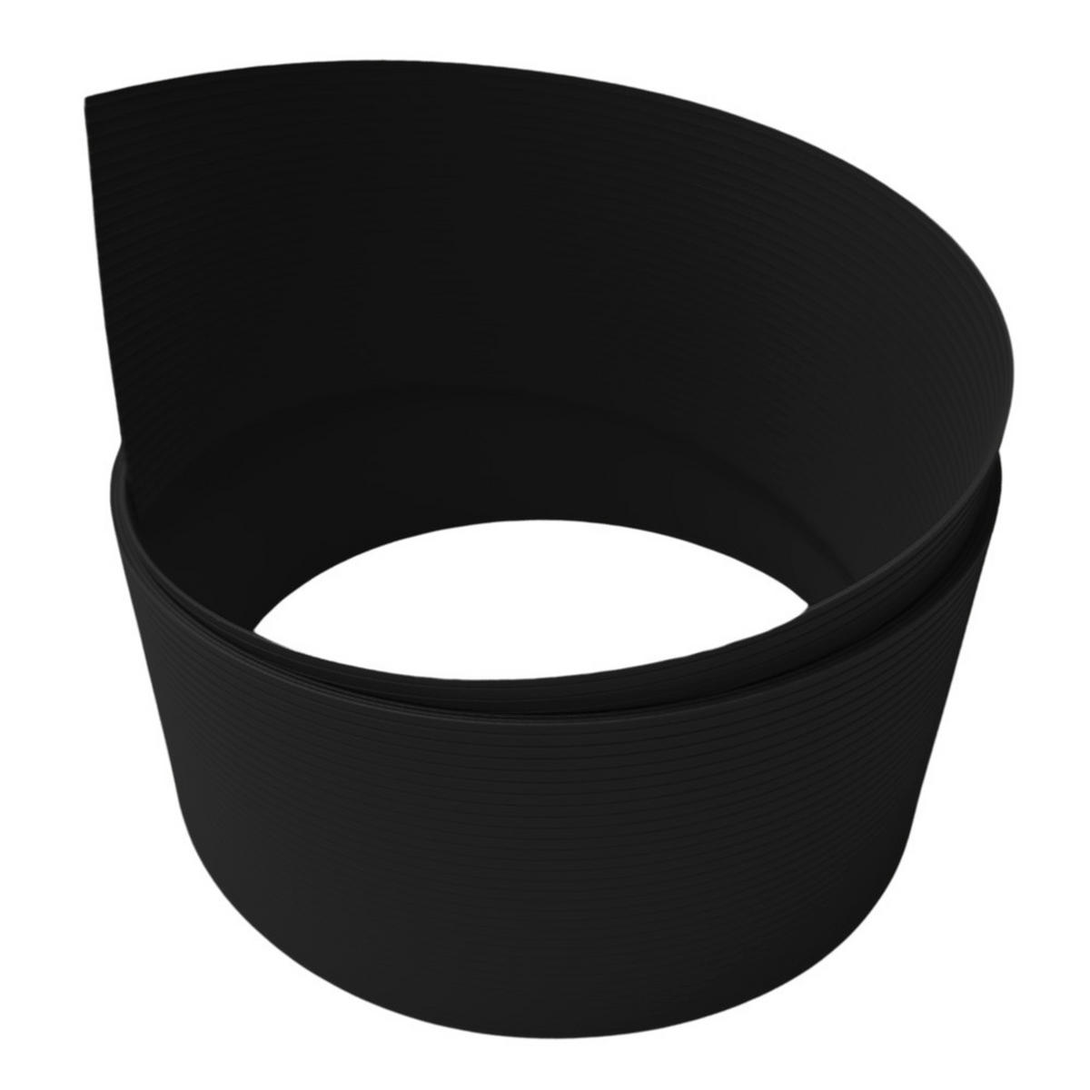 SICHTSCHUTZSTREIFEN Rille Halbe Rolle für Doppelstabmatten Tiefschwarz 50m - Schwarz, Kunststoff (5000/9.5cm) - ZAUN|ZU