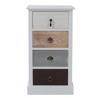 KOMMODE Weiß 27/37/69 cm - Weiß, Holzwerkstoff (27/69/37cm) - Mobili Rebecca
