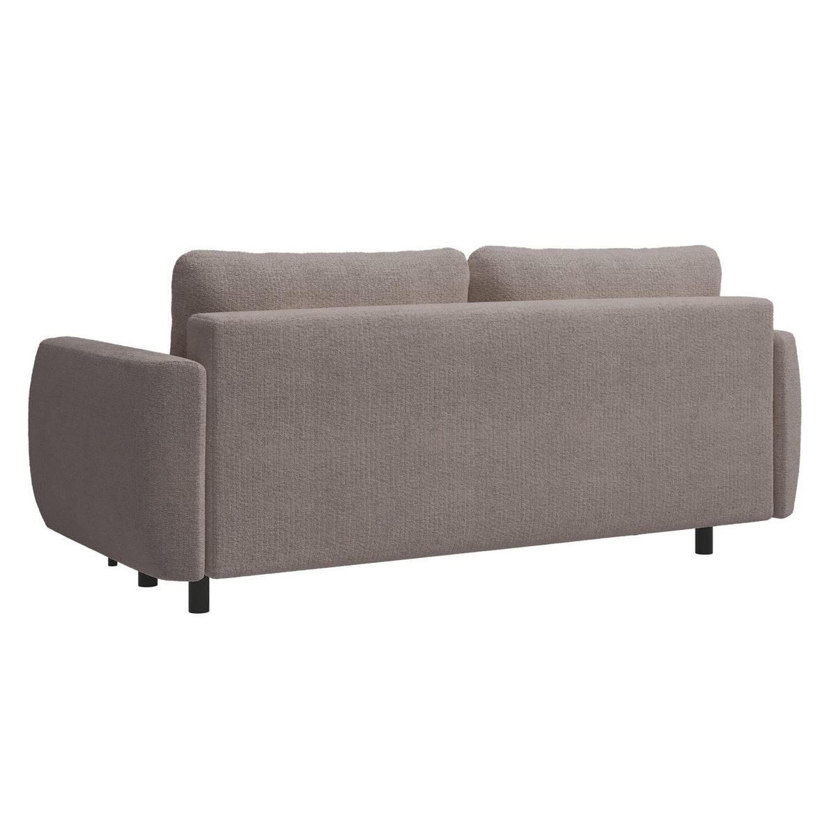 SOFA Rane Beige mit Schlaffunktion - Beige/Schwarz, Textil/Metall (236/90/102cm) - Selsey