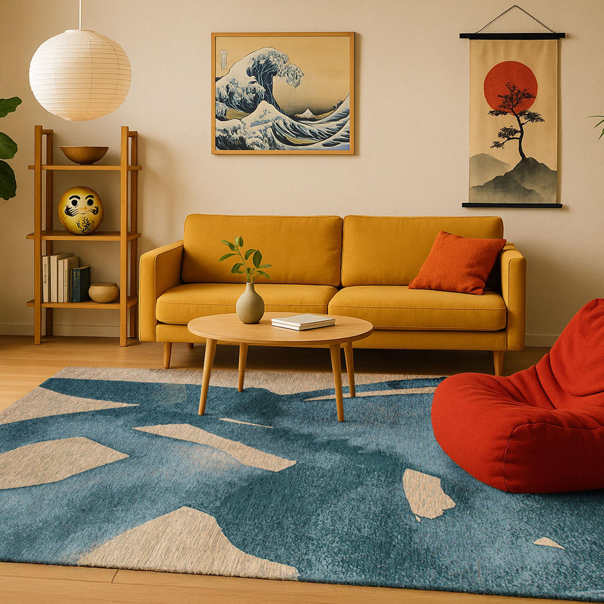 TEPPICH Swing Lagoon Blue 200/280 cm - Blau, Textil (200/280cm) - Lola&Moi