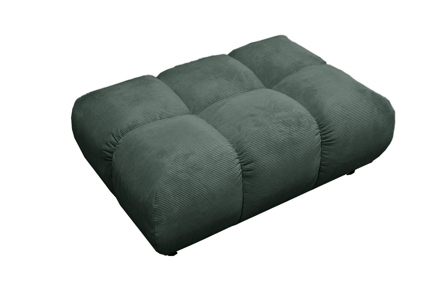 HOCKERBANK VIVIEN Smaragdgrün Cord - Smaragdgrün, Textil (108/41/73cm) - KAWOLA