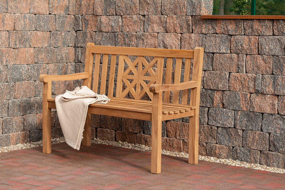 GARTENBANK Sailor - Naturfarben, Holz (120/89/60cm) - Mr. Deko